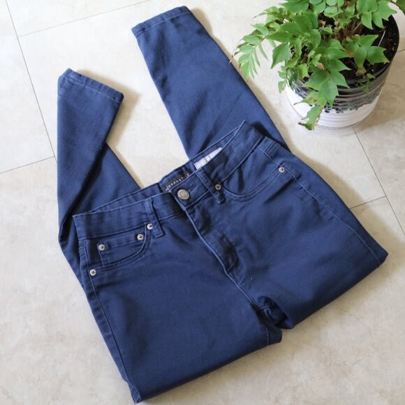 AEROPOSTALE Seriously Stretchy Skinny Ankle High-Rise Jegging - Navy, Sz 2 Short - Picture 14 of 15